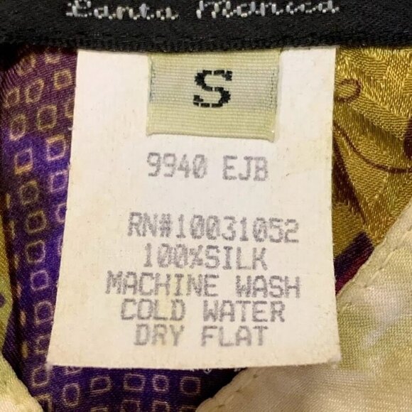 Citron Santa Monica Women's‎ 100% Silk Cherry Blossom Half Sleeve Button Up SZ S - Picture 8 of 11